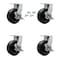 Service Caster 8'' Heavy Duty Phenolic Wheel Caster Set with Brakes and Swivel Locks, 4PK CRAN-SCC-KP92S830-PHR-SLB-BSL-4 - alternate 1